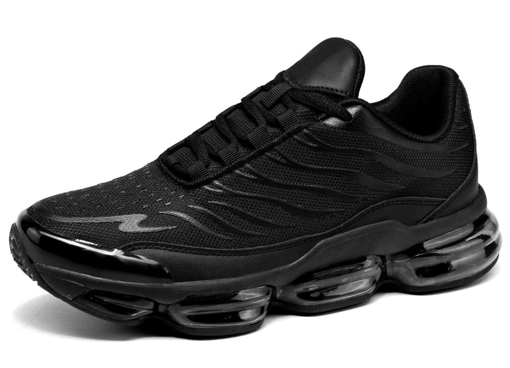 Men's Air Running Shoes Non Slip Workout Casual Sport Shoes for Men Basketball Sneakers Fashion Tennis Sport Fitness Cross Trainers - Black Monochrome